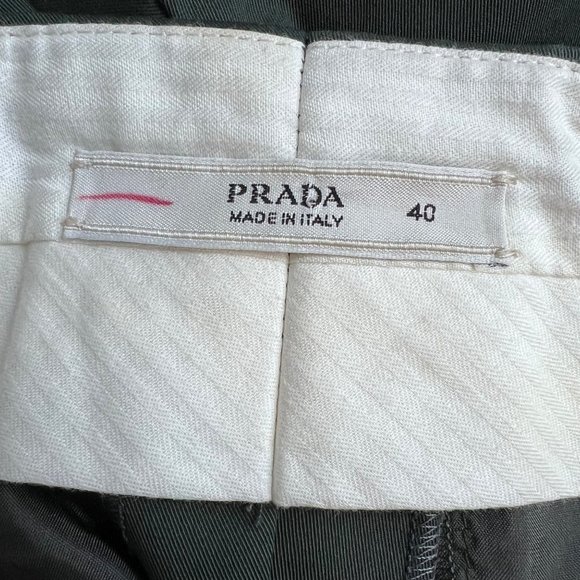 Prada Wide Leg Pants Forest Green size 40 US 4 Women 30 in Waist Trouser Dark - Picture 7 of 8